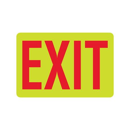 Luminescent Exit 8" x12" Sign